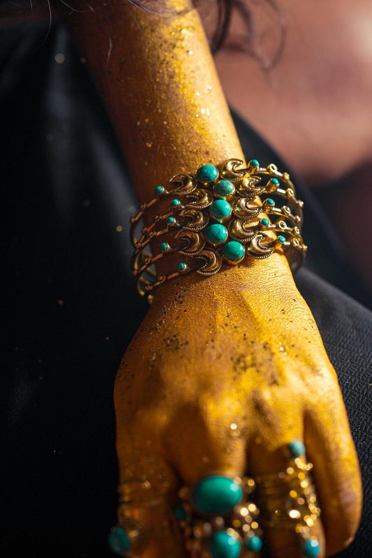 Serenity Turquoise Crescent Bangle