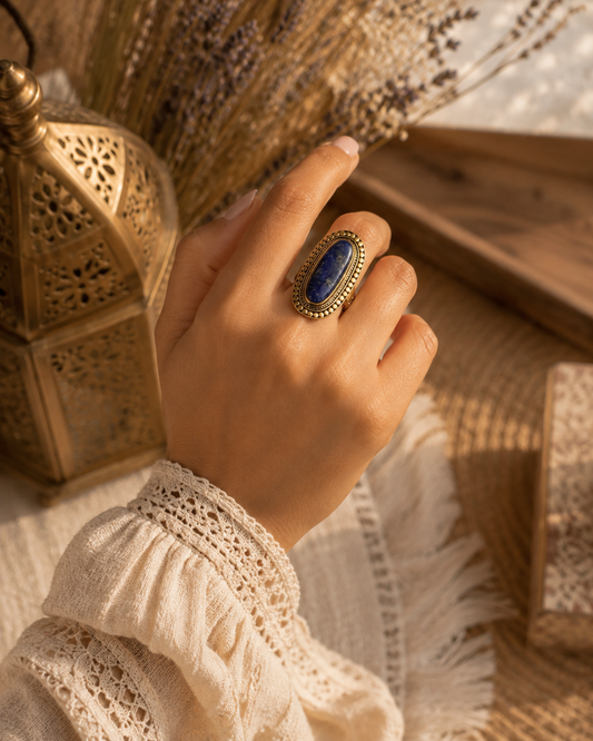 Lapis Chunky Ring