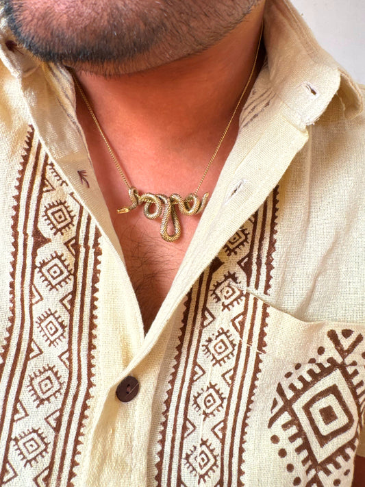 Snake Coil Pendent with Chain