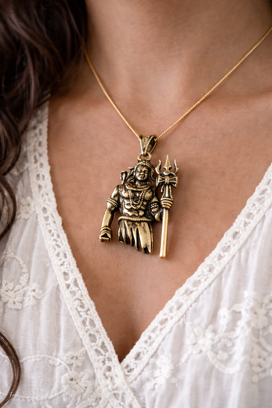 Mahadev Trishul Pendant with Chain