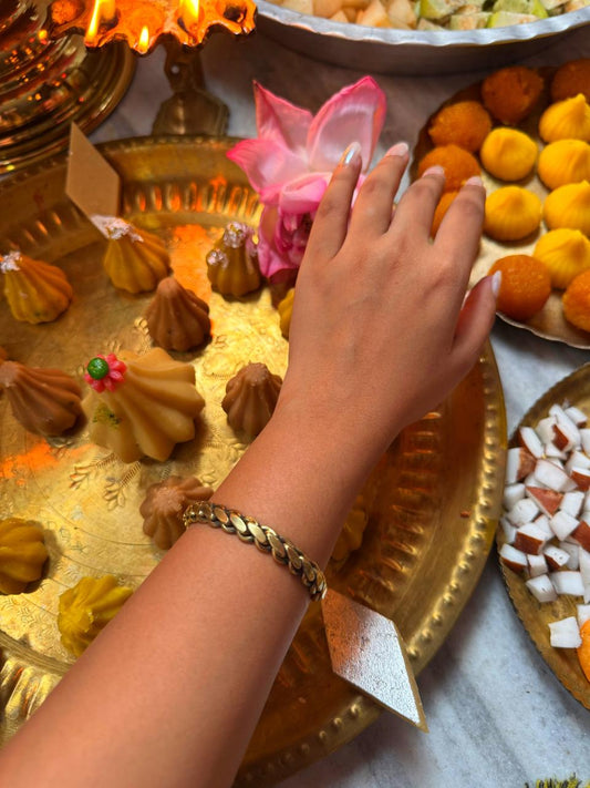 Knotted Flower Of Life Adjustable Bangle