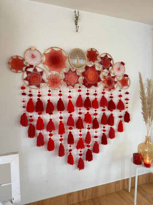 Boheme Scarlet Tree Of Life Cluster Dreamcatcher