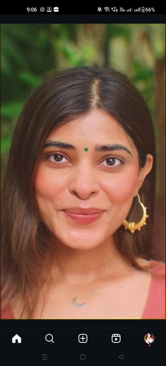 Crescent Chunky Tribal Hoops