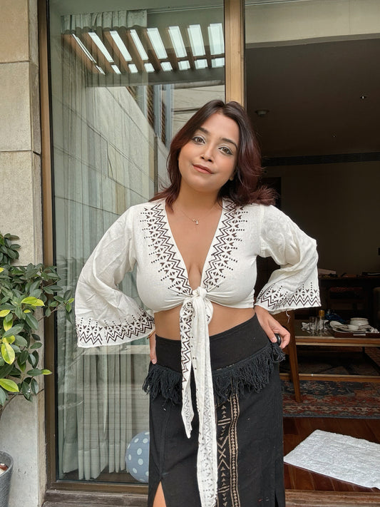 Cotton Wrap Top