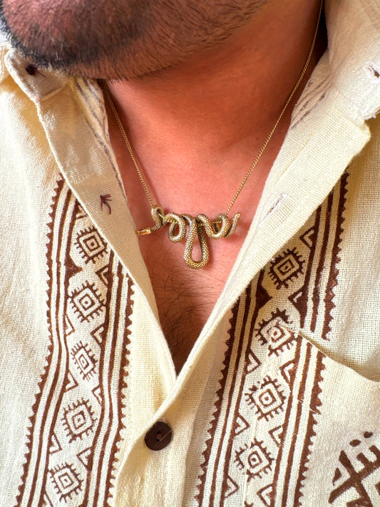 Snake Coil Pendent with Chain