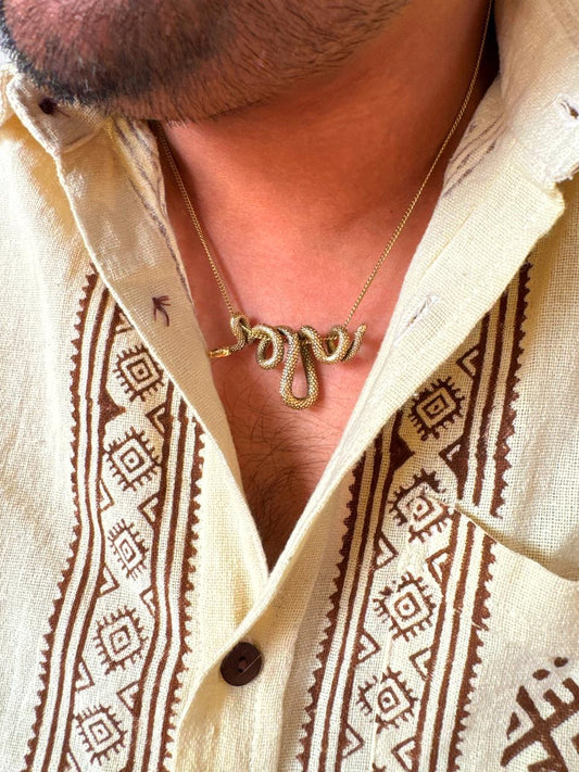 Snake Coil Pendent with Chain