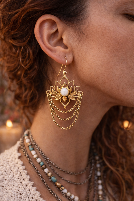 Sacred Lotus Earrings