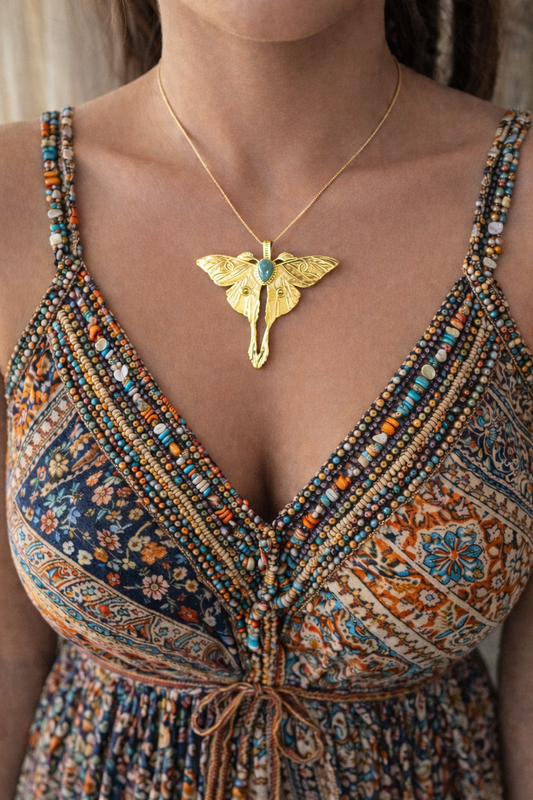 Turquoise Butterfly Pendant with Chain