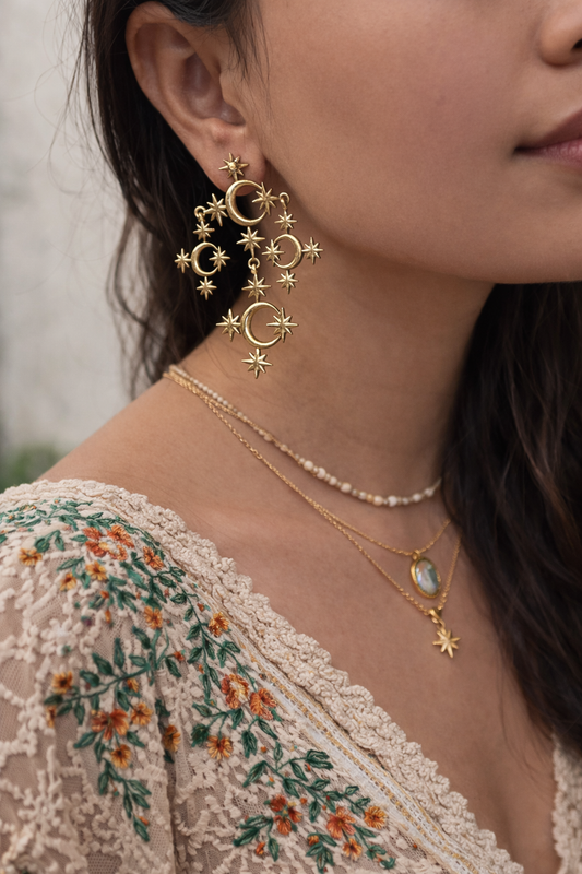 Celestial Muse Statement Earrings