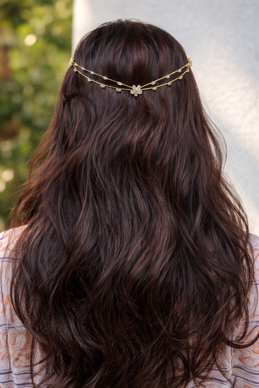 Golden Bloom Hair Crown