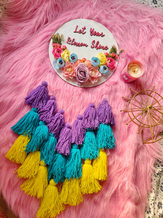Let Your Blossom Shine Tasseled Dreamcatcher