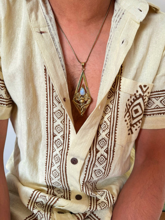 Kundalini Scarab Pendent with Chain Mens