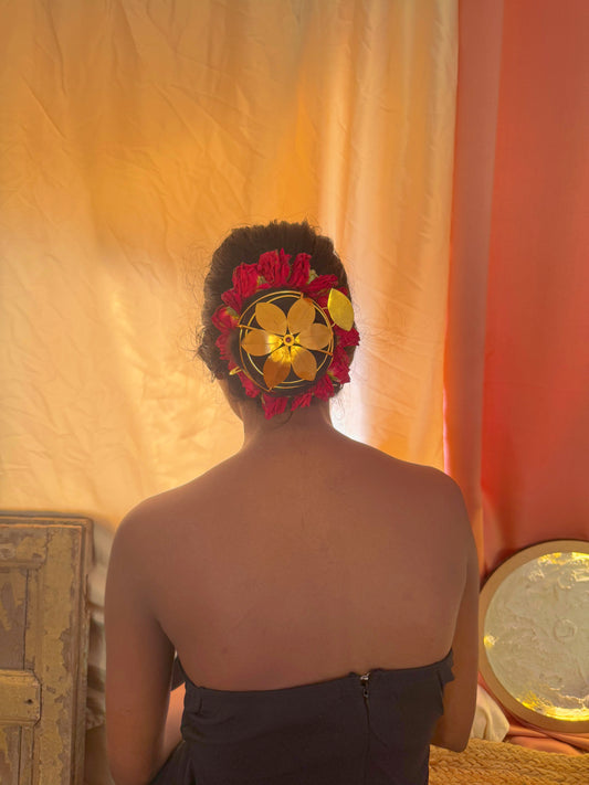 Flower Hair Cage Bun