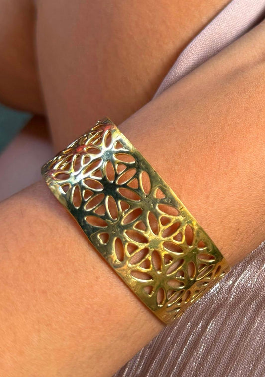 Flower Of Life Adjustable Bangle