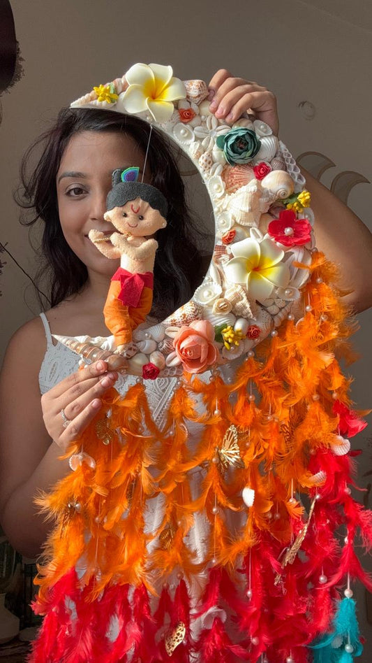 Krishna Moon Flora Dreamcatcher