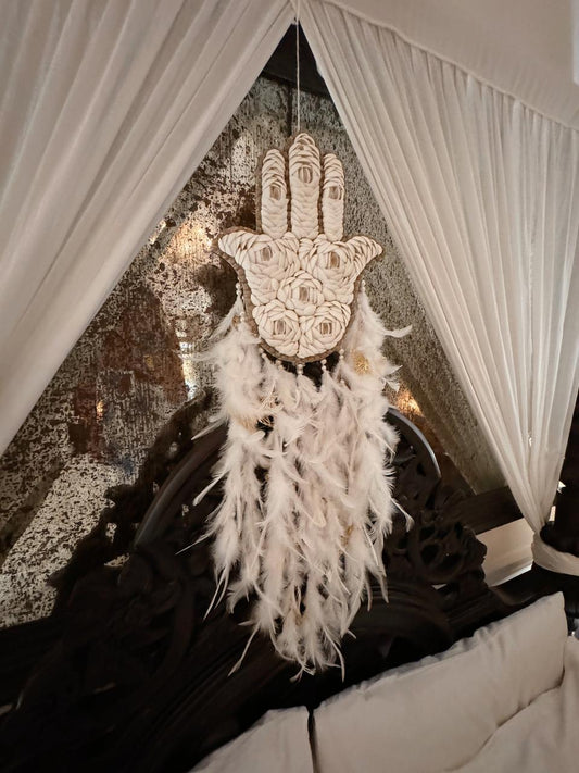Hamsa White Dreamcatcher