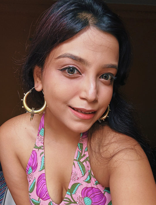 Crescent Chunky Tribal Hoops