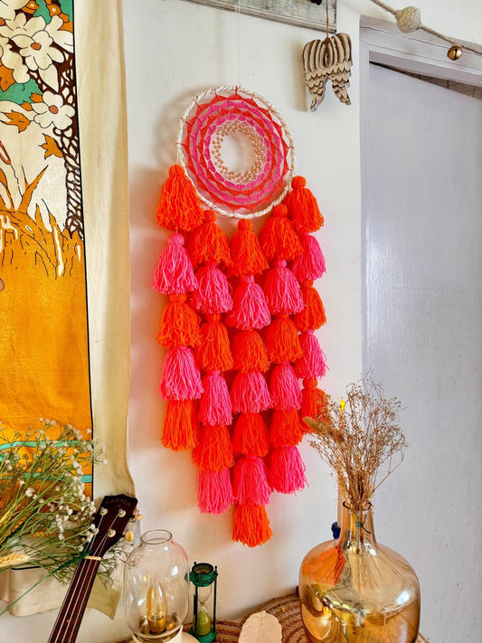Bubblegum Tassel Dreamcatcher