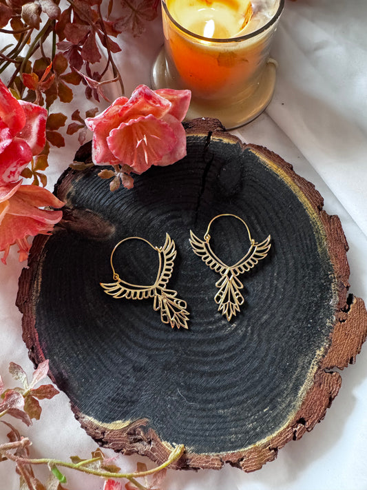 Queen of Angel Hoop Earrings