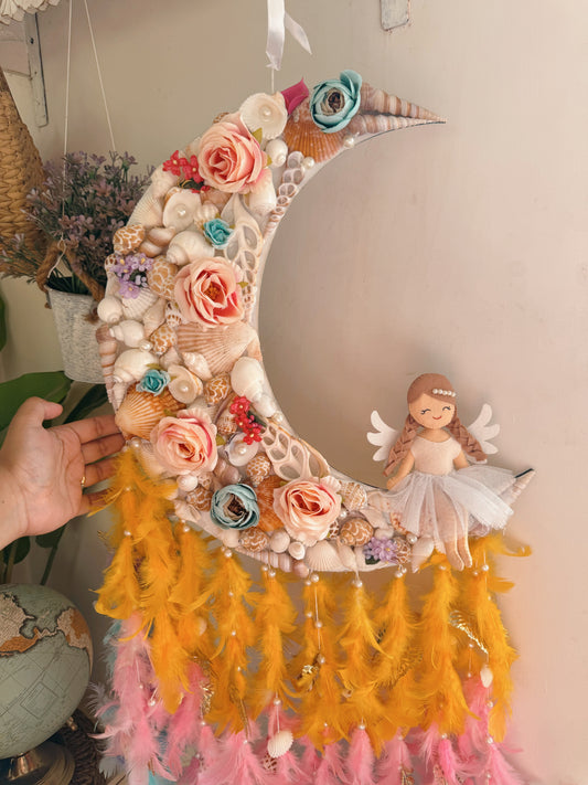 Angel Moon Flora Dreamcatcher