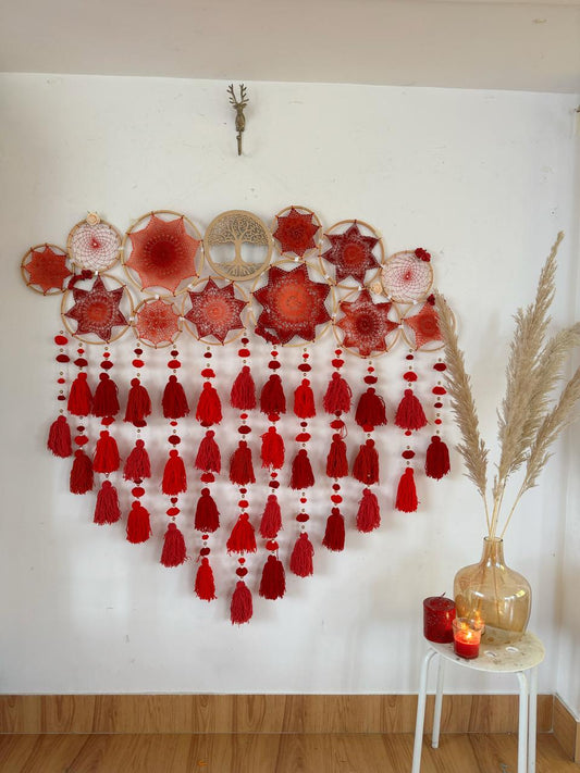 Boheme Scarlet Tree Of Life Cluster Dreamcatcher