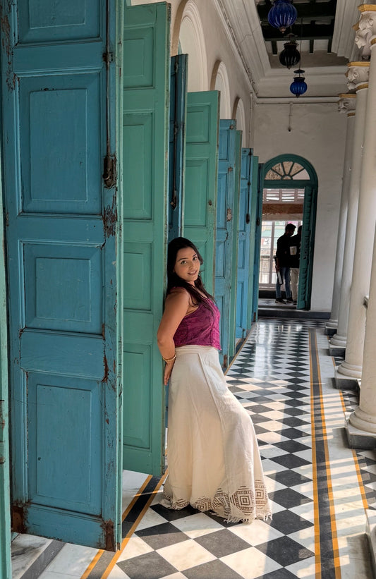 Ivory Drift Wrap Skirt