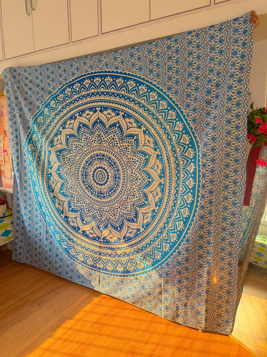 Indigo Solstice BedSheet & Tapestry