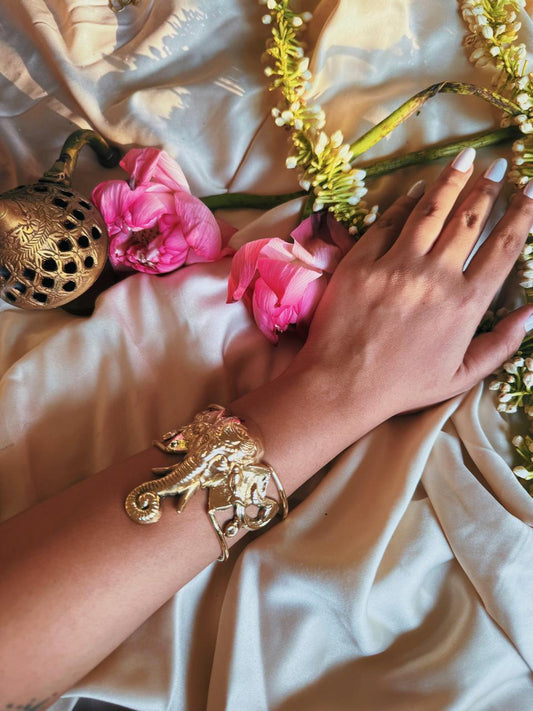 Ganesh Brass Hand Cuff