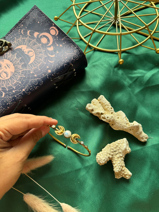 Serenity Moonstone Crescent Bangle