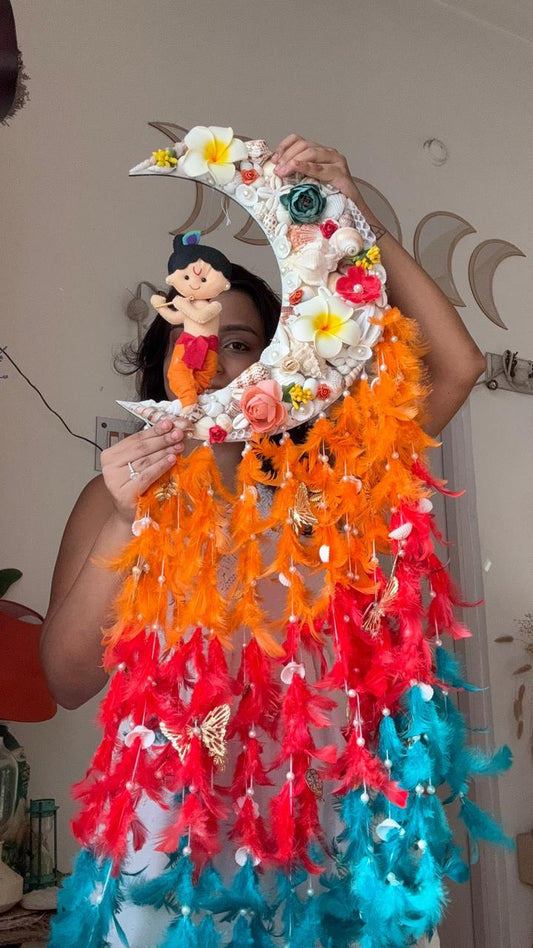 Krishna Moon Flora Dreamcatcher