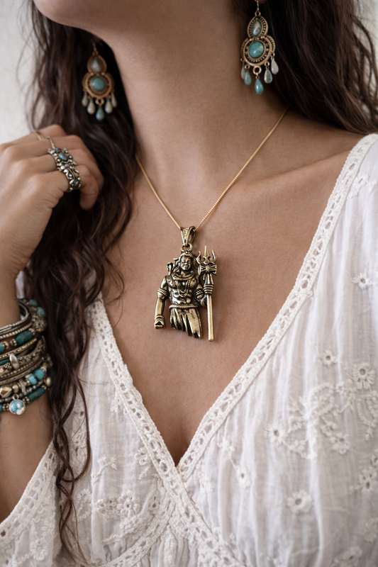 Mahadev Trishul Pendant with Chain