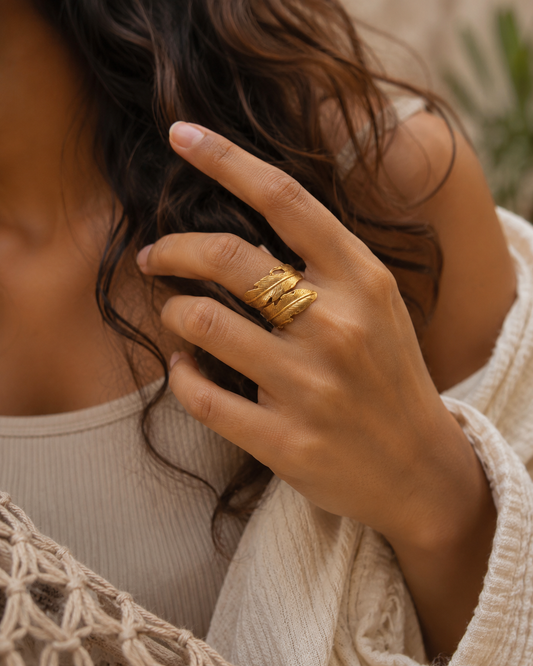 Feather Wrap Adjustable Ring
