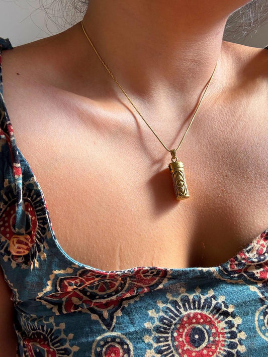 Secret Bottle Pendant with Chain