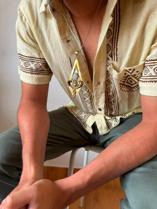 Kundalini Scarab Pendent with Chain Mens