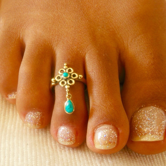 Azure Turquoise Toe Ring