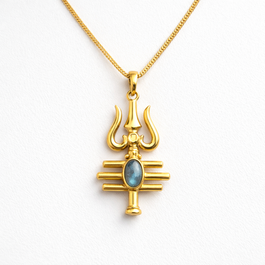 Trishul Stone Pendant with chain