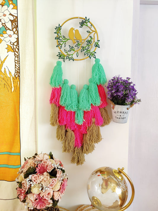 Love Birds Tassle Dreamcatcher