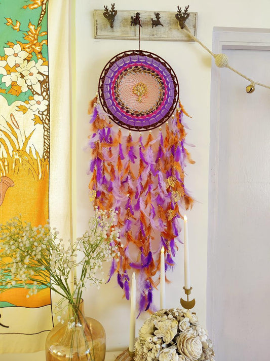 Lilac Tree Of Life Dreamcatcher