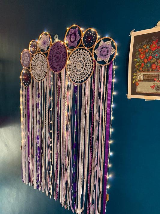 Lavender Purple Cluster Dreamcatcher