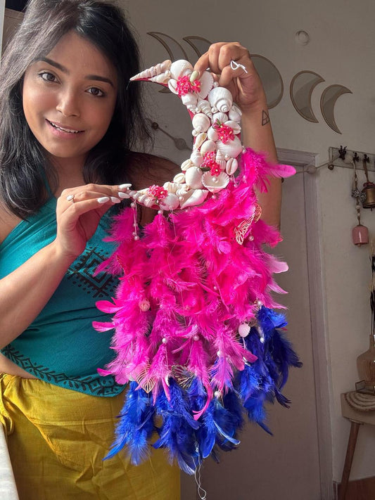 Small Aura Moon Flora Dreamcatcher