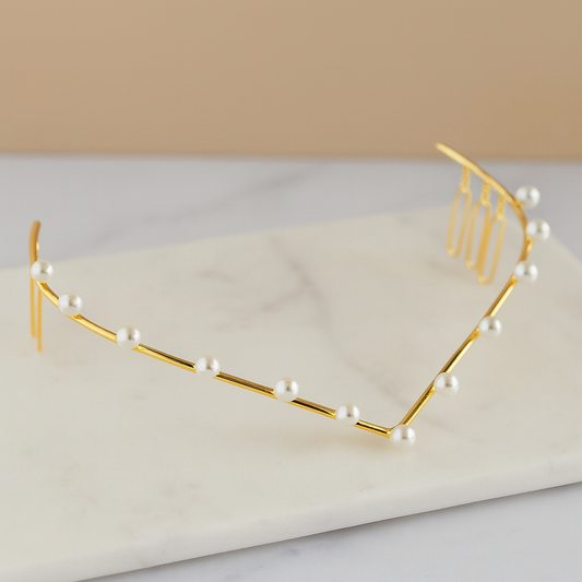 Pearl Vee Hair Crown