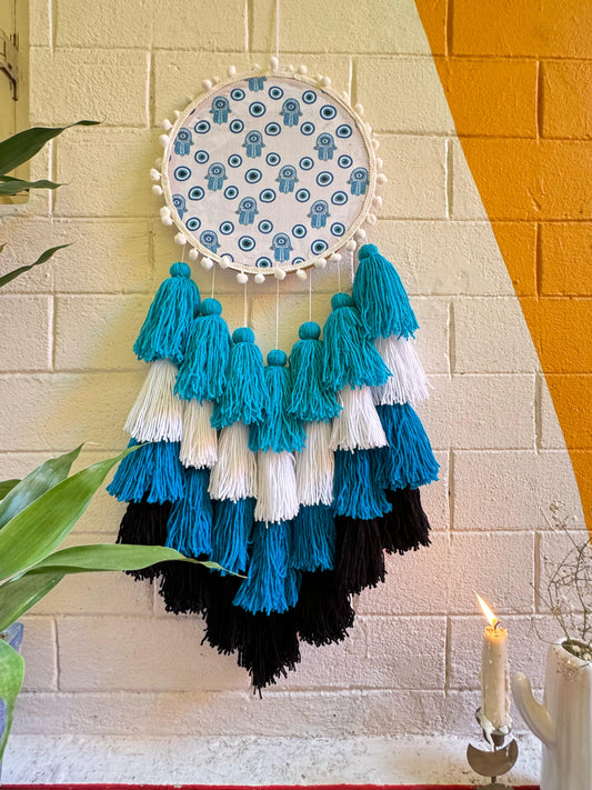 Hamsa Eyed Tasseled Dreamcatcher