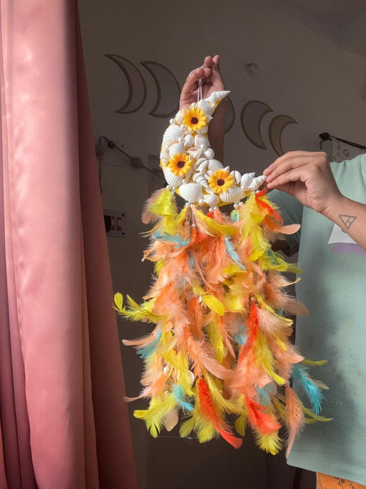 Mini Sunflower Moon Flora Dreamcatcher