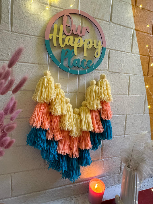 Our Happy Place Tasseled Dreamcatcher