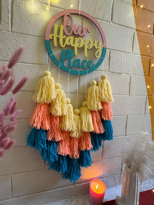 Our Happy Place Tasseled Dreamcatcher