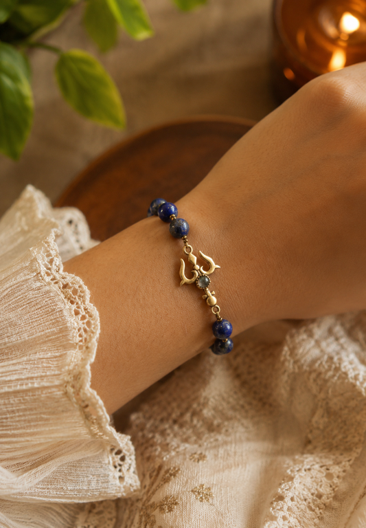 Lapis Trishul healing bracelet