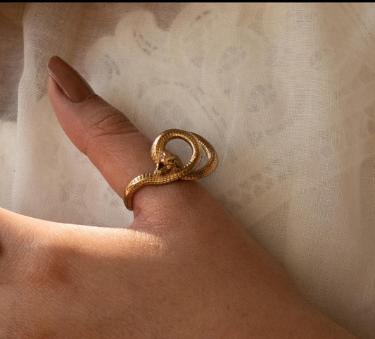 Serpent Spiral Adjustable Ring