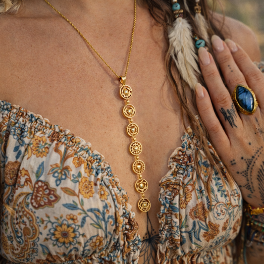 Chakra Moonstone Necklace