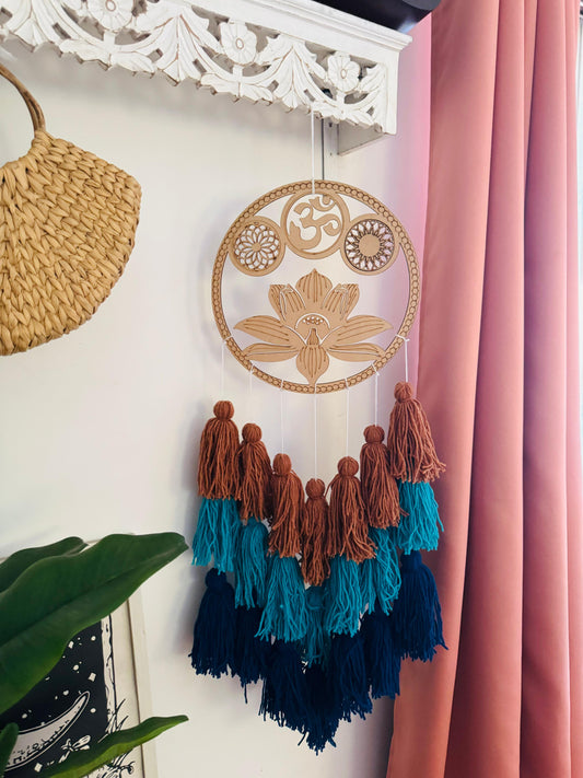 Lotus Charm Tassel Dreamcatcher