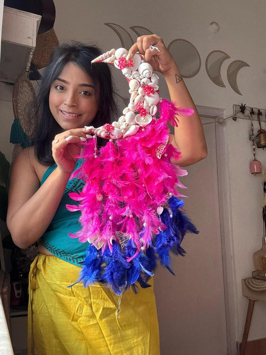 Small Aura Moon Flora Dreamcatcher